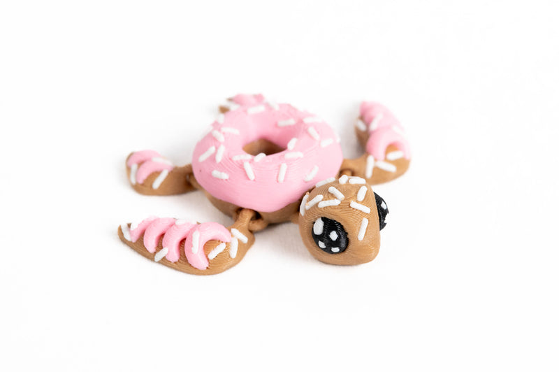 Donut Turtle : Pink Reptile Lizard 3D Printed Animal