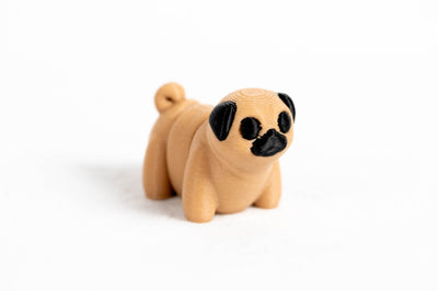 Pug: Brown Pet Dog 3D Printed Animal